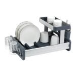 Égouttoir à vaisselle haut de gamme à deux niveaux en aluminium