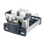 Égouttoir à vaisselle haut de gamme à deux niveaux en aluminium – Image 3